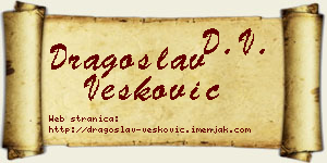 Dragoslav Vesković vizit kartica